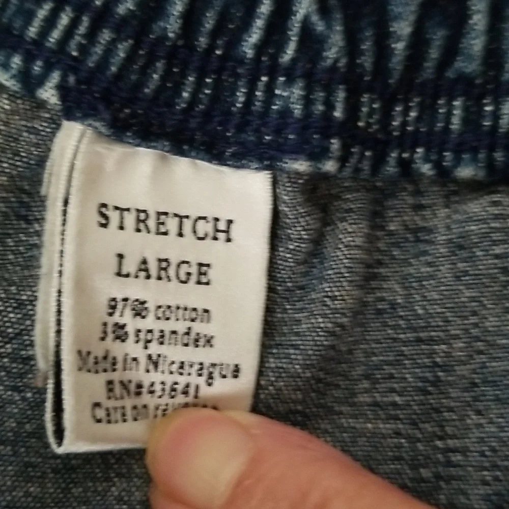 Vintage Croft & Barrow Elastic Waist Stretch Capri Jeans Large